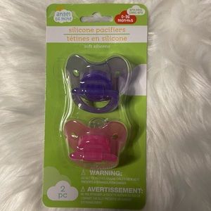 2 pack baby girl pacifier